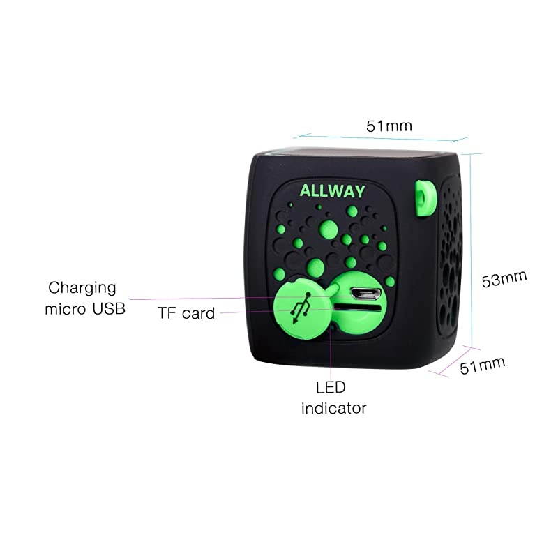 Small Bluetooth Speaker Ultra Compact Mini Portable Bluetooth Speakers with Loud Stereo SoundRich bassTF Card Port164 Feet Bluetooth 50 Range for LaptopiPhoneEchoCar and More