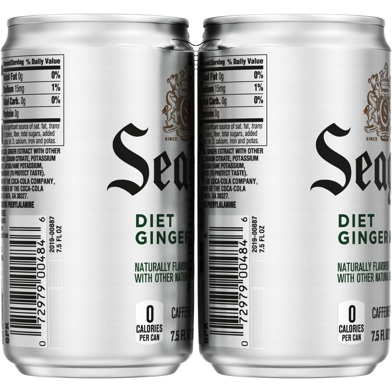 Seagram's Diet Ginger Ale Soda - 6pk/7.5 fl oz Cans