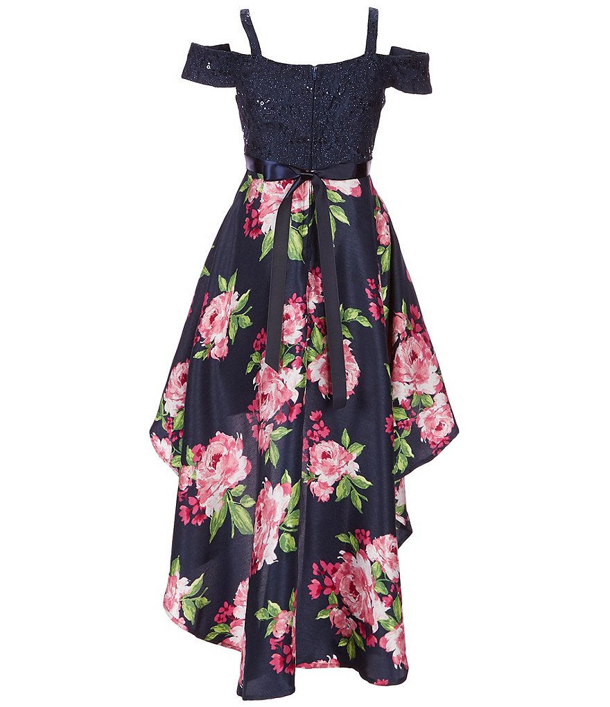 Us Angels Big Girls 6-14 Cap-Sleeve Lace Beaded Mesh Communion Dress