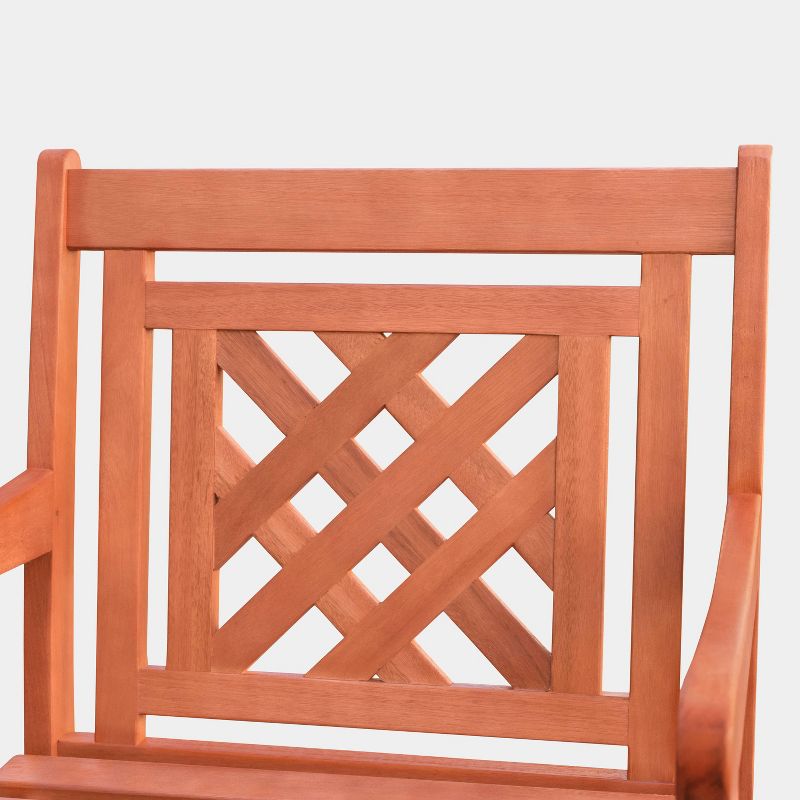 Malibu 7pc Wood Extendable Outdoor Patio Dining Set - Tan - Vifah