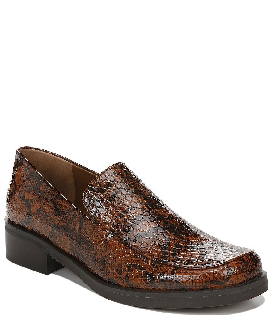 Franco Sarto Bocca Snake Print Loafers