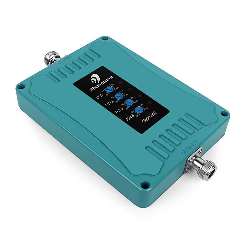 Band Cell Phone Signal Booster Repeater Amplifier for Home and Office - Supports All US Carriers 3G 4G LTE - Band 2/4//12/13/17 Booster and Power Supply Only(Without Antennas)