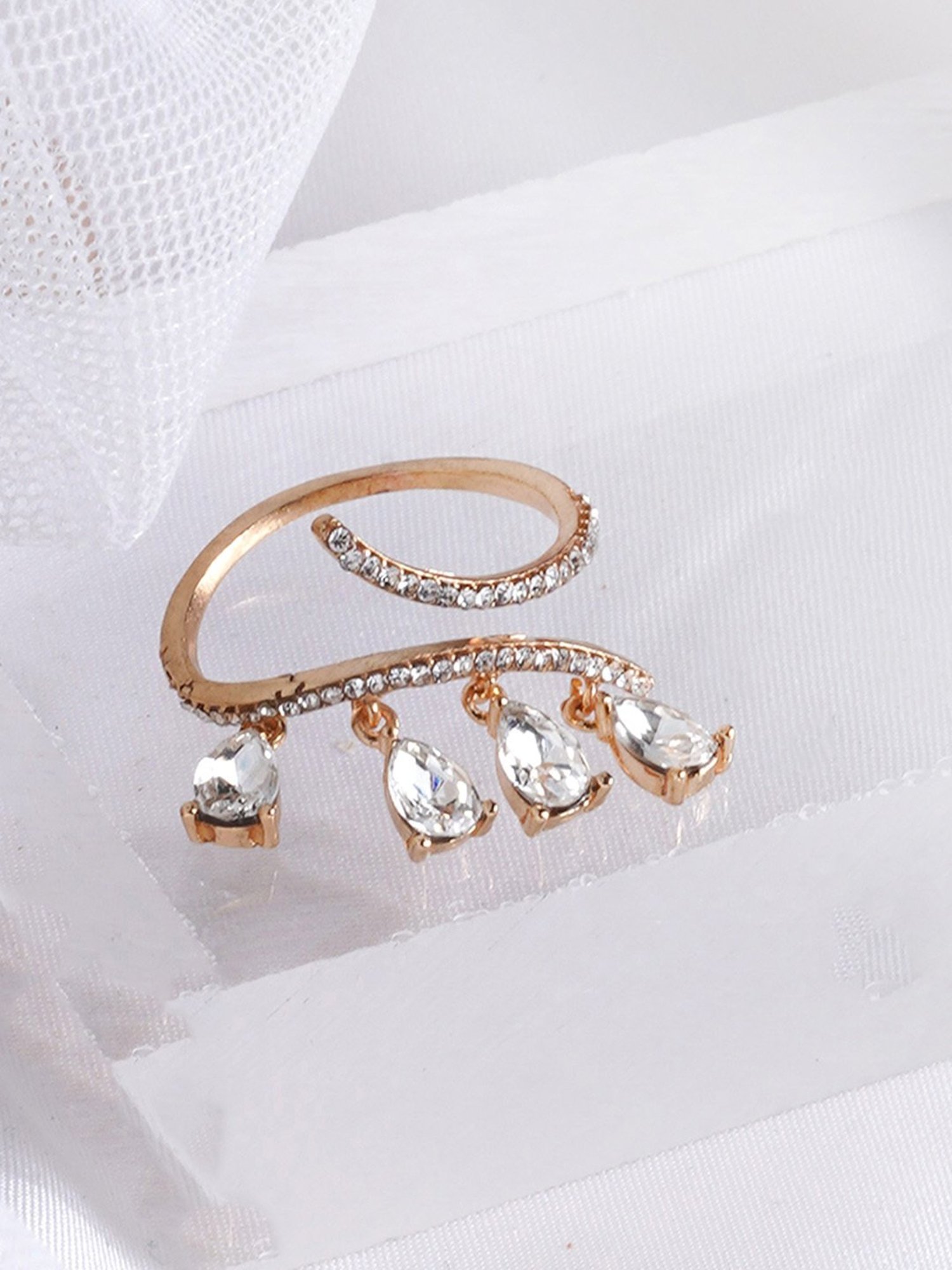 Joker & Witch Crystal Fall Rose Gold Ring