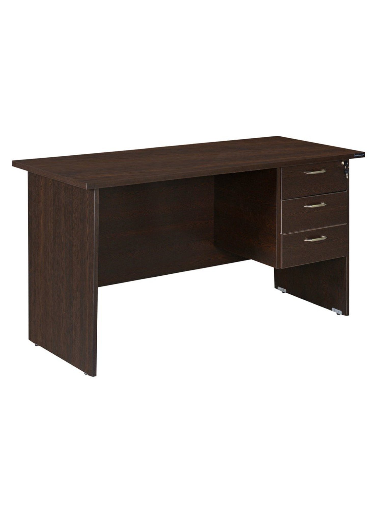 Nilkamal Maximus Black Engineered Wood Office Table with 3 Drawers
