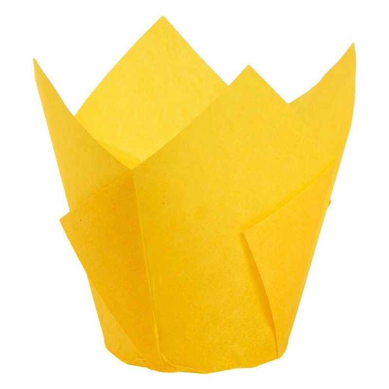 Juvale 150 Pack Medium Tulip Cupcake Liners, Muffin Wrappers, Baking Cups, Yellow