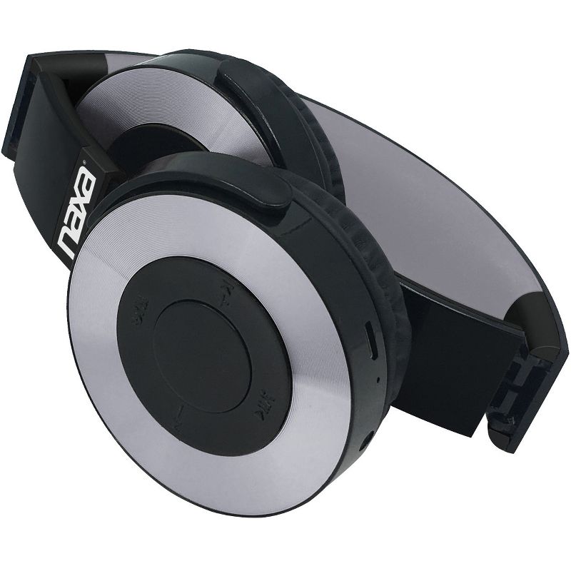 Naxa Metro Bluetooth Headphones - Stereo - Black, Gray - Mini-phone - Wired/Wireless - Bluetooth - 33 ft - 32 Ohm - 20 Hz 20 kHz - Over-the-head