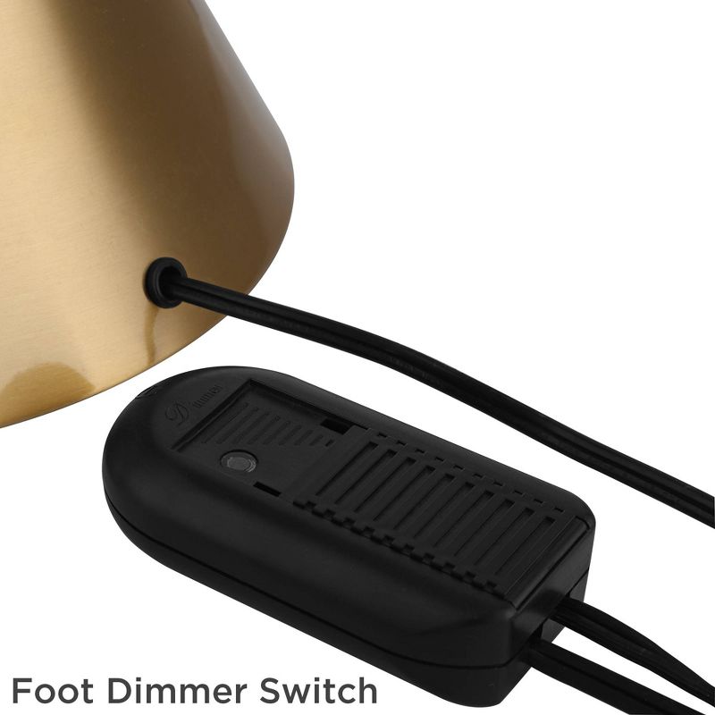 Possini Euro Design Possini Euro Piazza Antique Brass and Black Torchiere Floor Lamp