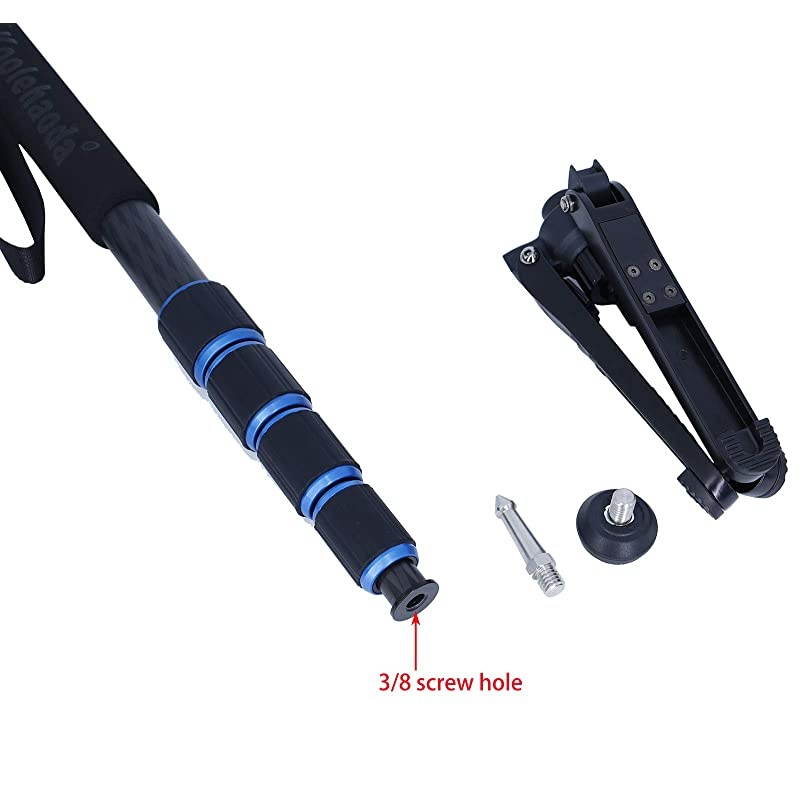 Extendable Aluminum Monopod with Removable Metal Tripod Support Base. Height Adjustable 20 - 67 inches, 31mm Leg Diameter,Payload up to 10kg/22lbs.(MP-325L+KM3)