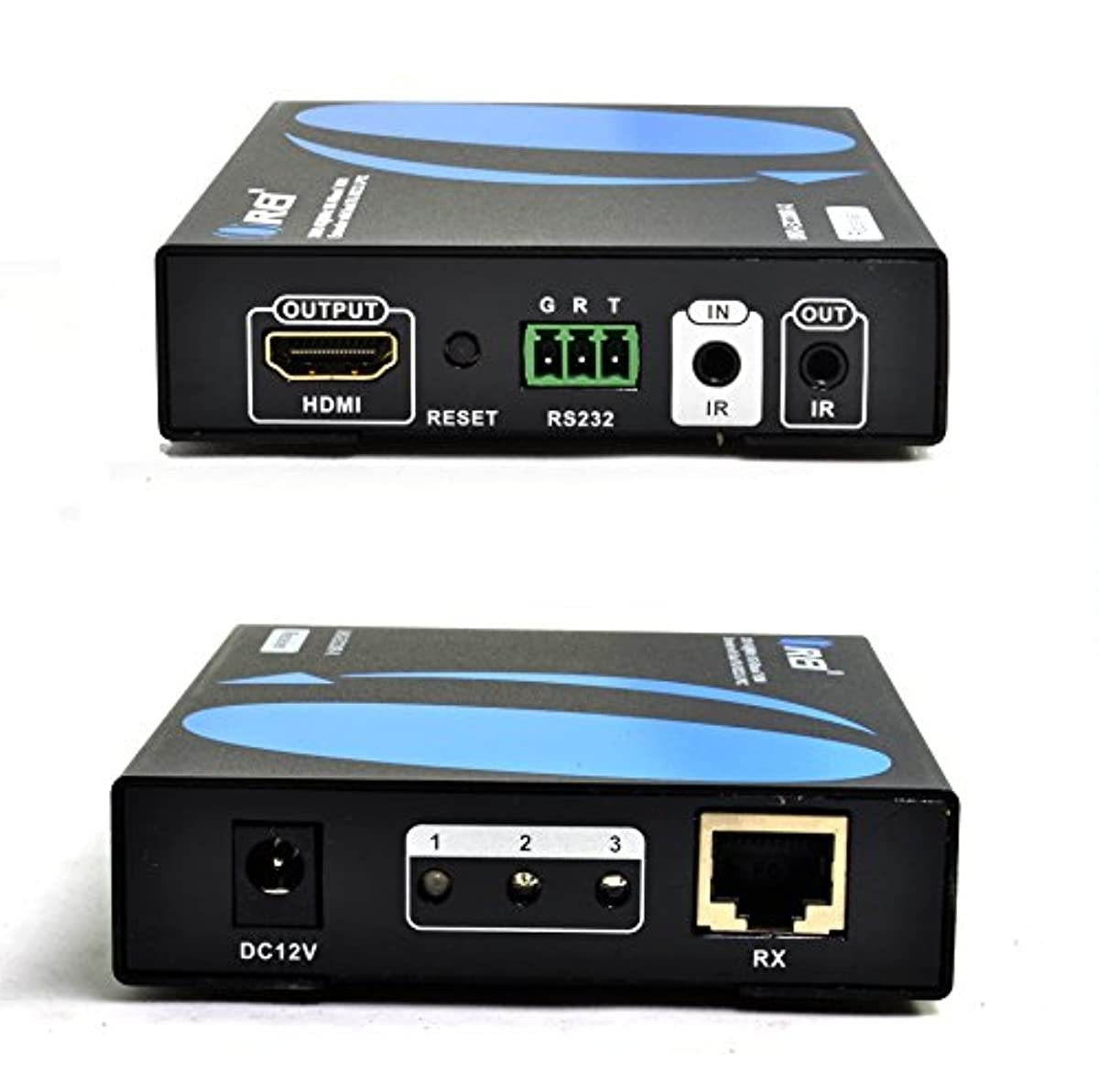 OREI UltraHD HDMI Extender 18G HDBaseT Over Single CAT5e/CAT6 Cable 4K @ 60Hz Upto 230FT With Dual IR Remote 1080P Upto 330 Ft - Power Over Cable - RS-232 - Zero Latency