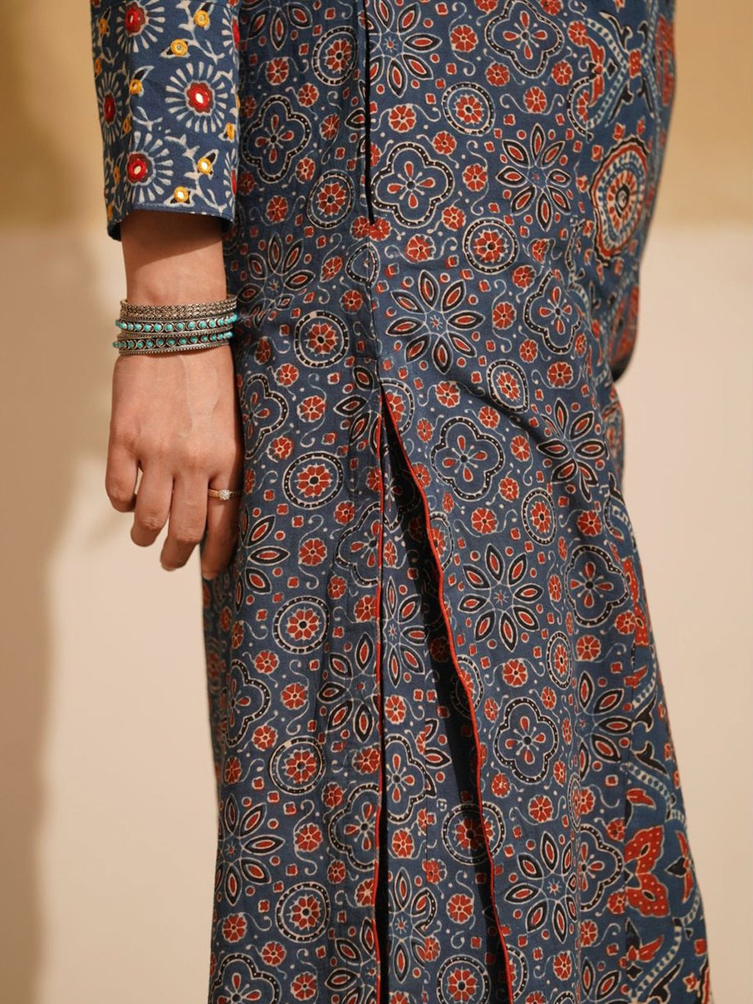 Love Chic Indigo Blue Cotton Ajrakh Palazzos