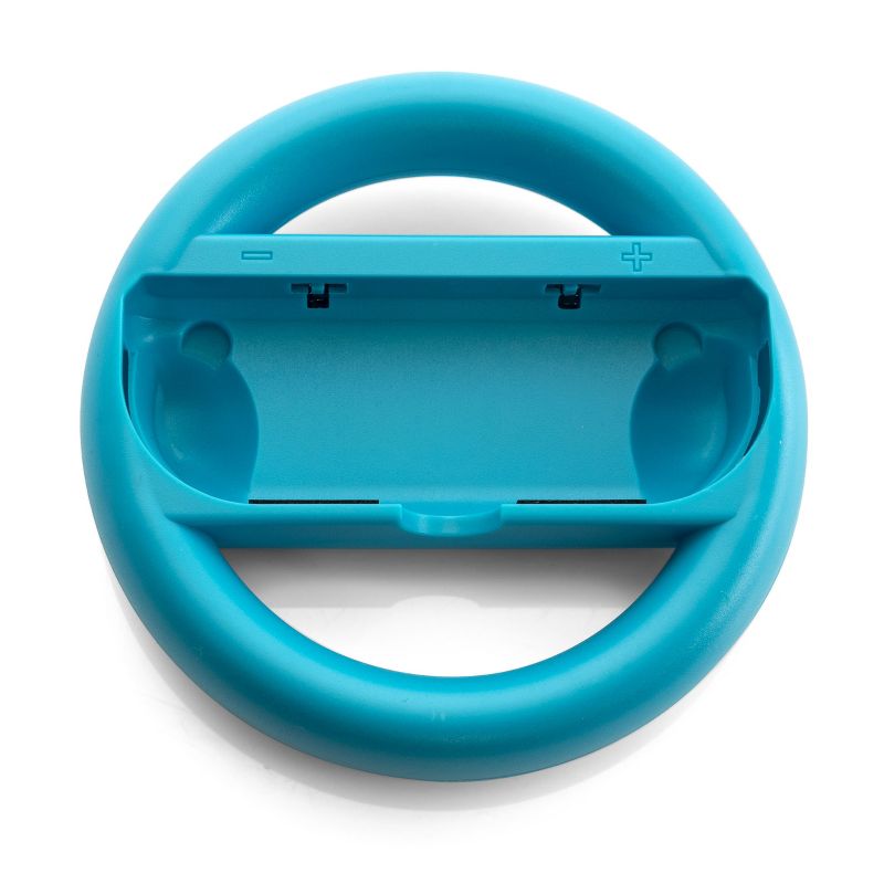 Gamefitz Nintendo Switch 2 Piece Joy-Con Steering Wheel Grip Set in Red and Blue