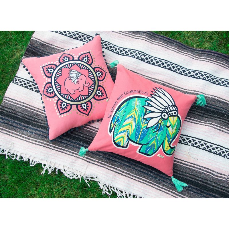 Simply Southern Animal Print Throw Pillow Pink - Rizzy Home