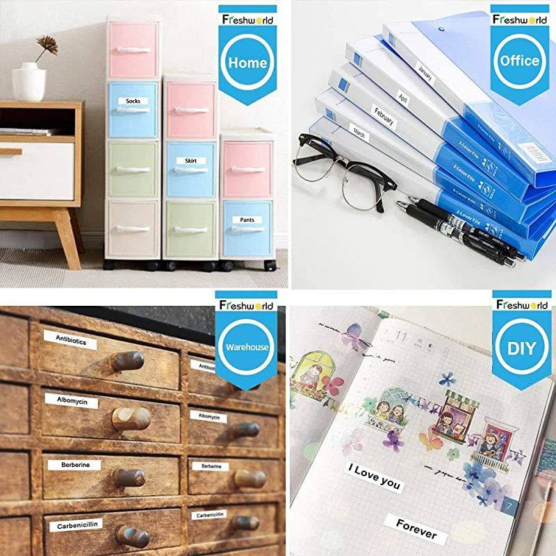 Compatible Label Tape Replacement for P Touch M Tape M231 MK231 M-K231 0.47 Inch(12mm) x 26.2 Feet (8m),Work with Brother Ptouch PT-M95 PT-90 PT70 PT-65 PT85,Black on White,4-Pack