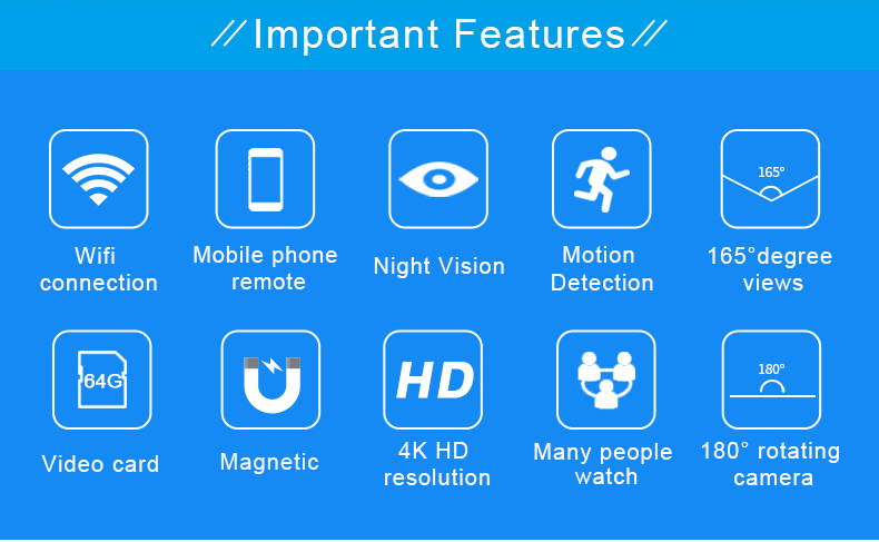 4K Mini Camera WiFi Smart Wireless Camcorder IP Hotspot HD Night Vision Video Micro Small Cam Motion Detection Vlog Espia