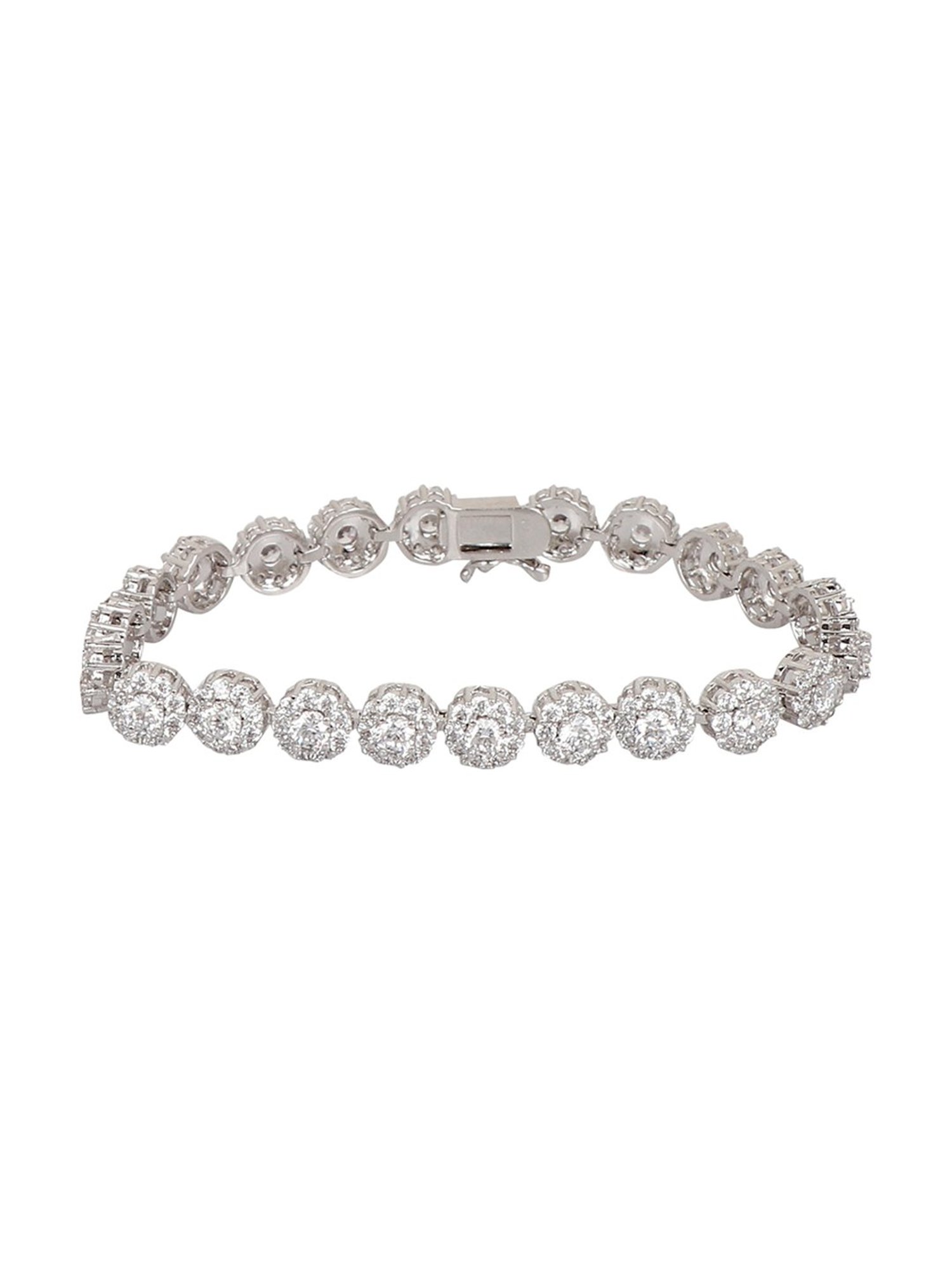 The Real Effect London 800 Silver CZ Bracelet for Women