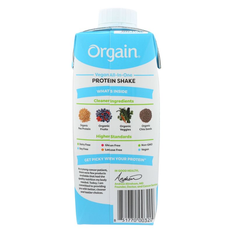 Orgain Organic Vegan Protein Shake - Vanilla Bean - 12ct