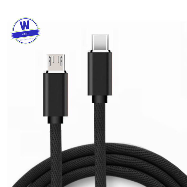 Braided Micro USB to type-C cable,USB-C Male to Micro usb Male Data cable Android Charging Cable