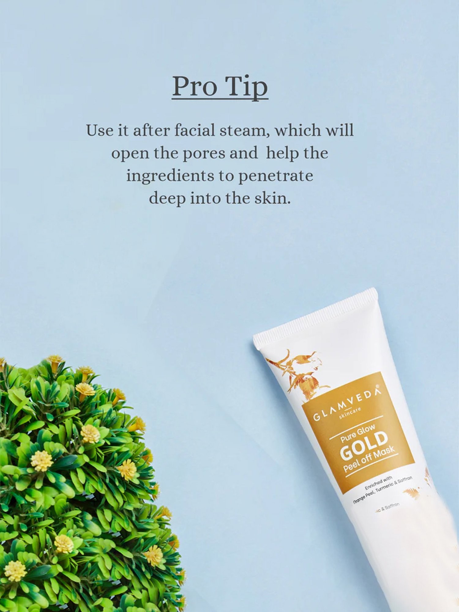 Glamveda Pure Glow Gold Peel Off Mask - 100 gm