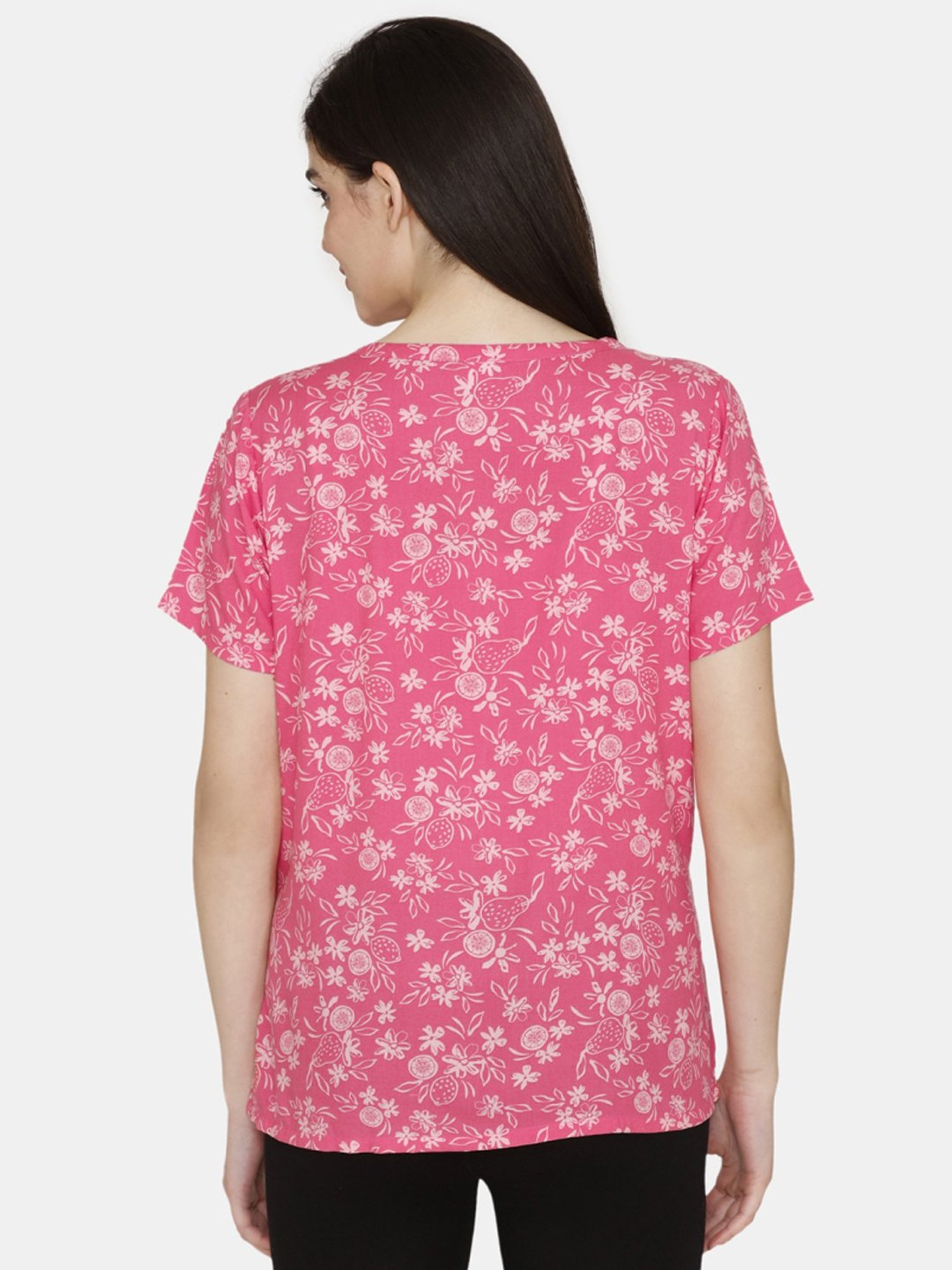 Coucou by Zivame Pink Printed Maternity Top