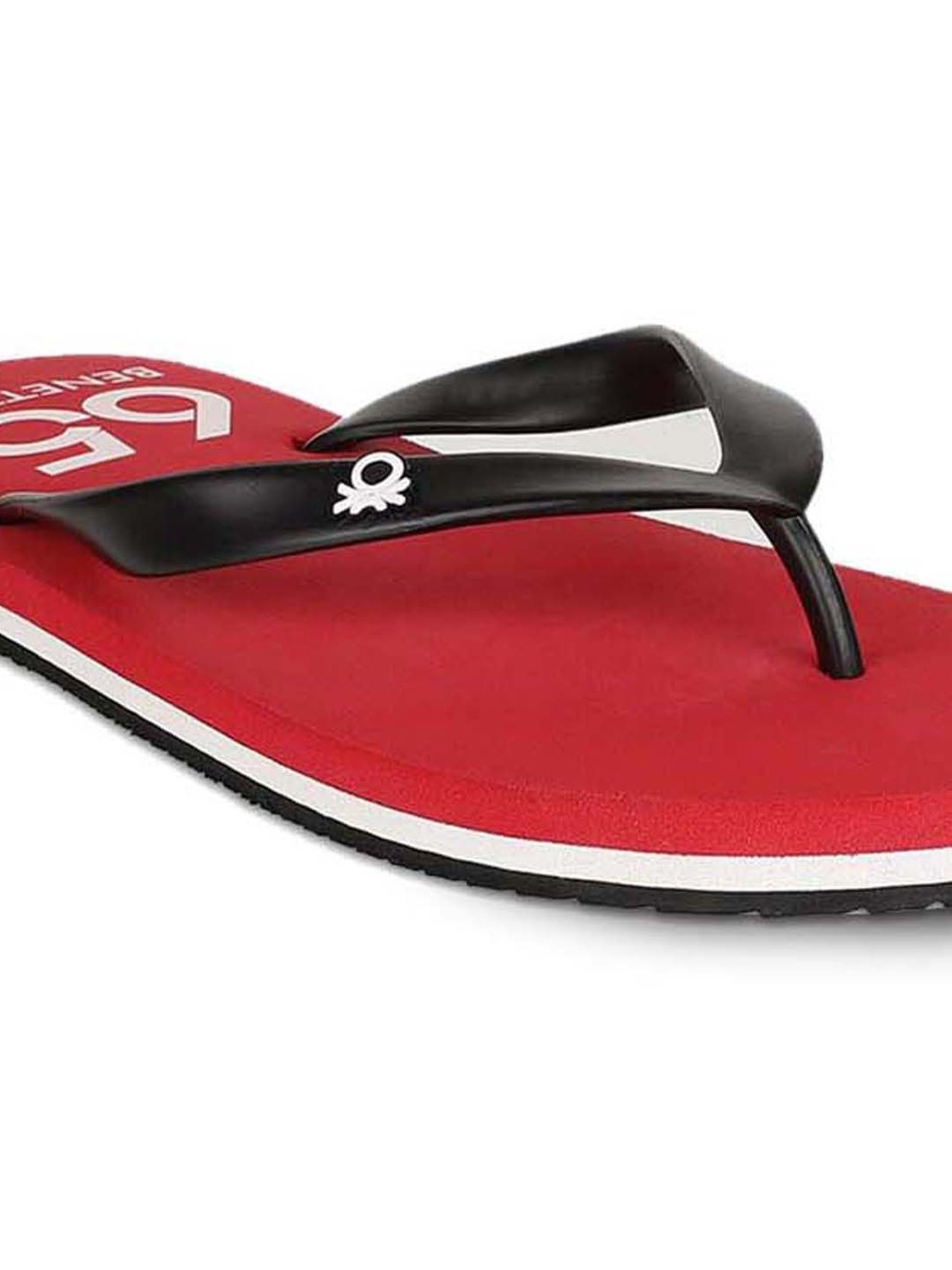 United Colors of Benetton Men's Black Flip Flops