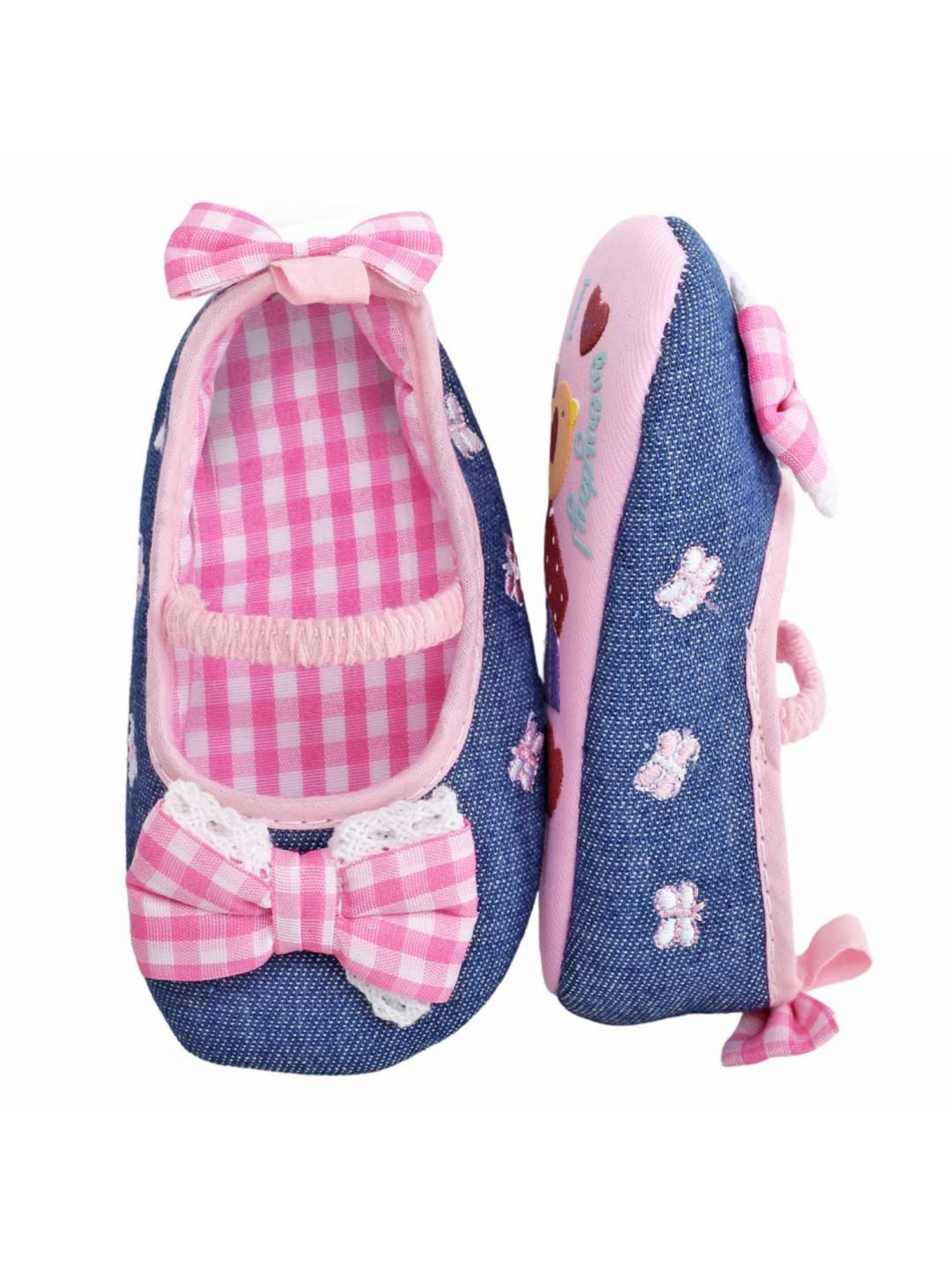 Baby Moo Kids Navy & Pink Mary Jane Shoes