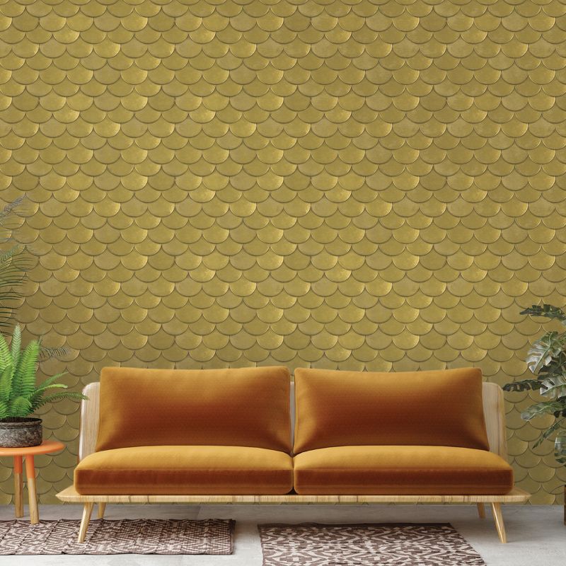 Tempaper Brass Belly Self-Adhesive Removable Wallpaper By Genevieve Gorder Brass