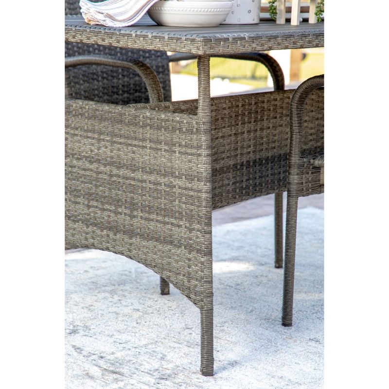 Ariana 5pc Outdoor Wicker Dining Set - Dark Gray - Coaster