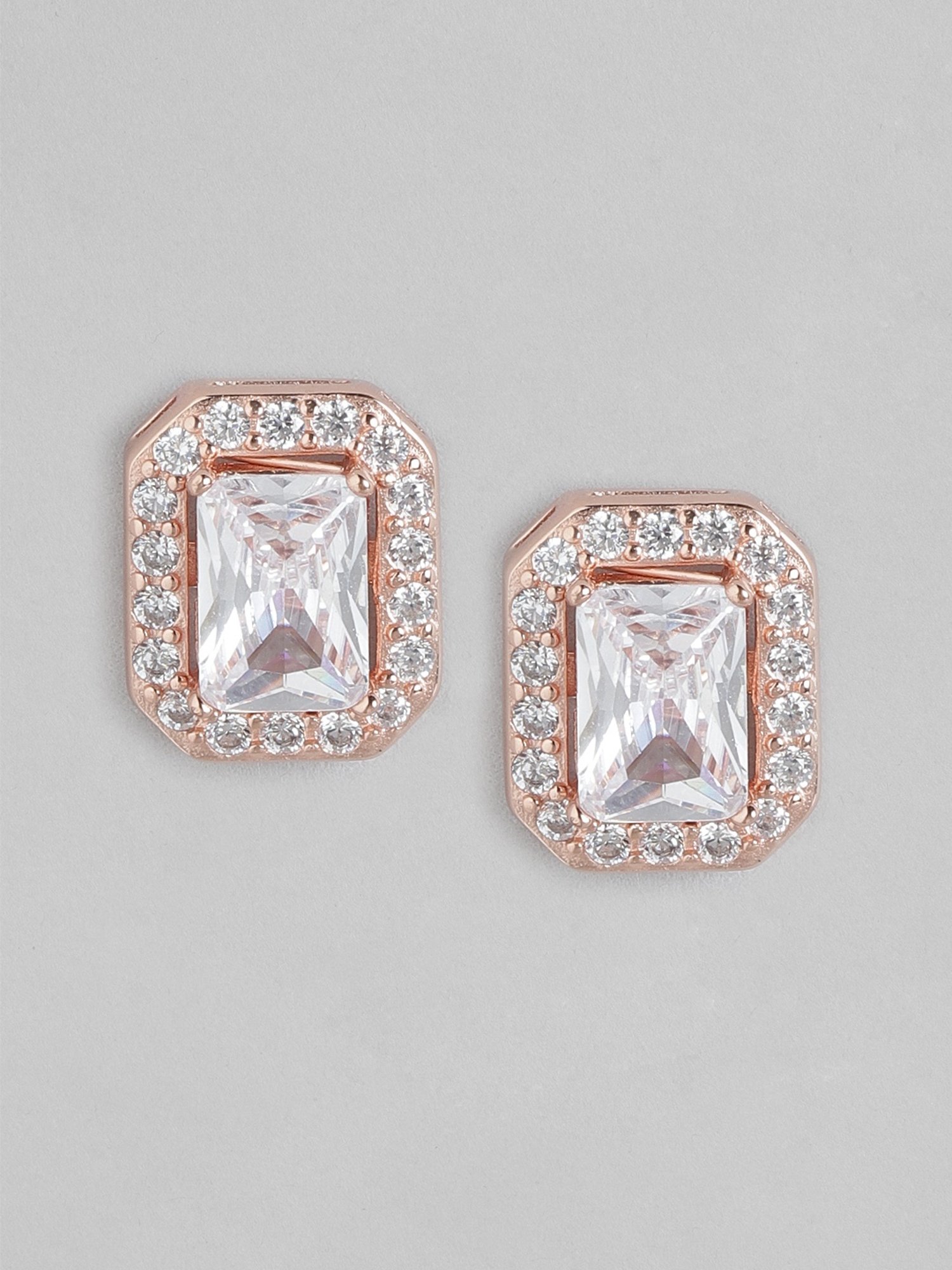 Zavya 92.5 Sterling Silver Radiant Sparkle Stud Earrings for Women