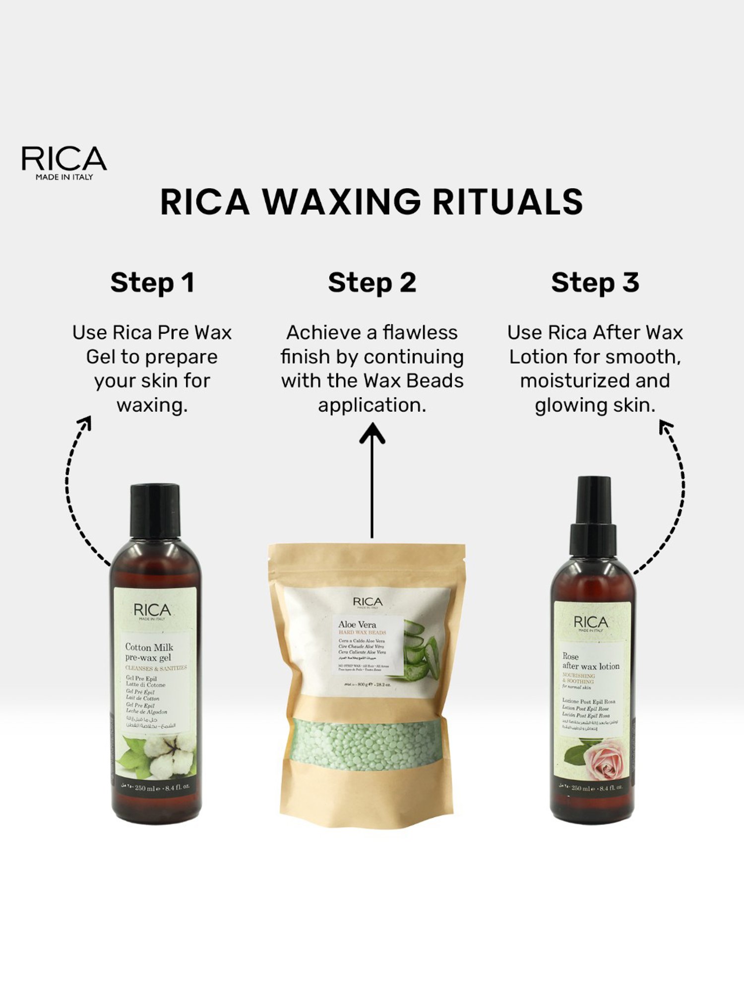 Rica Aloe Vera Hard Wax Beads - 800 gm