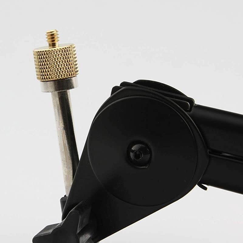 2 Pieces, 3/8 Male to 5/8 Female, 1/4 Male to 5/8 Female, Male to Female Adapter, Microphone Holder Adapter, Combination kit, (Solid Brass)