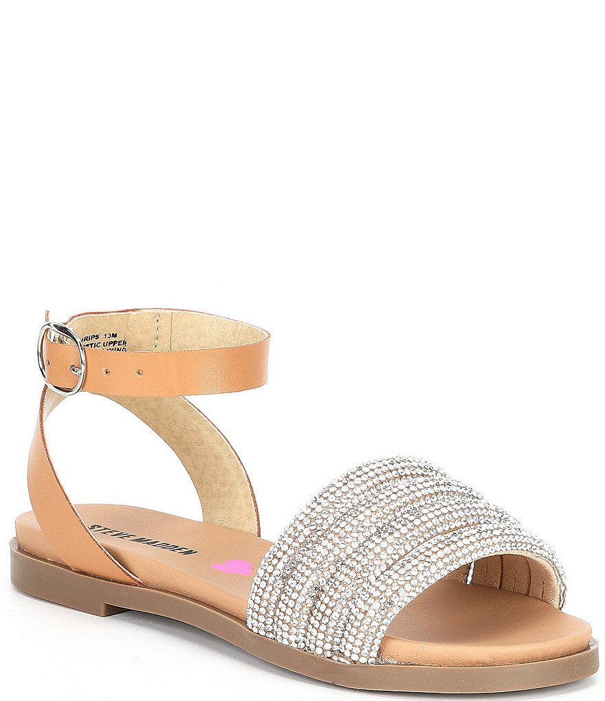 Steve Madden Girls' J-Drips Rhinestone Embellished Sandals (Youth)