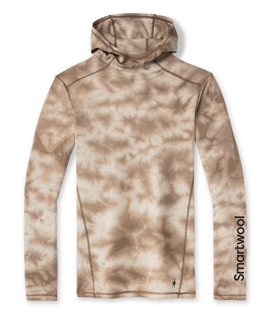 SmartWool Slim-Fit Marble Wash Merino Wool 250 Baselayer Plant-Based Dye Logo Hoodie