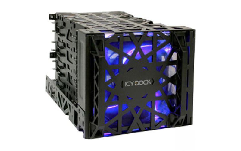 Icy Dock MB074SP-B Drive Enclosure Internal - Black - 4 x 3.5" Bay