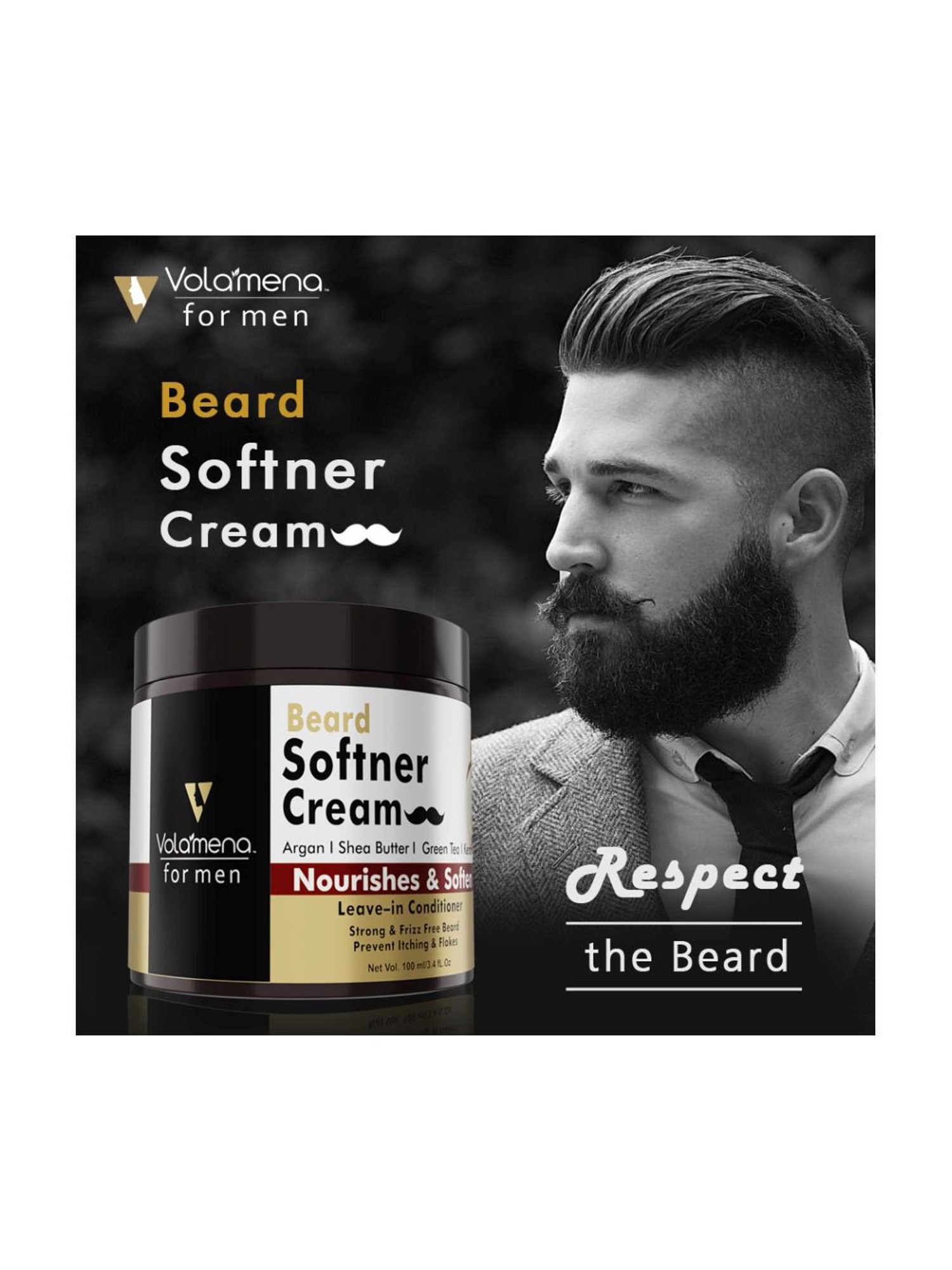 Ustraa Beard Softener Woody for Beard Care - 100 gm