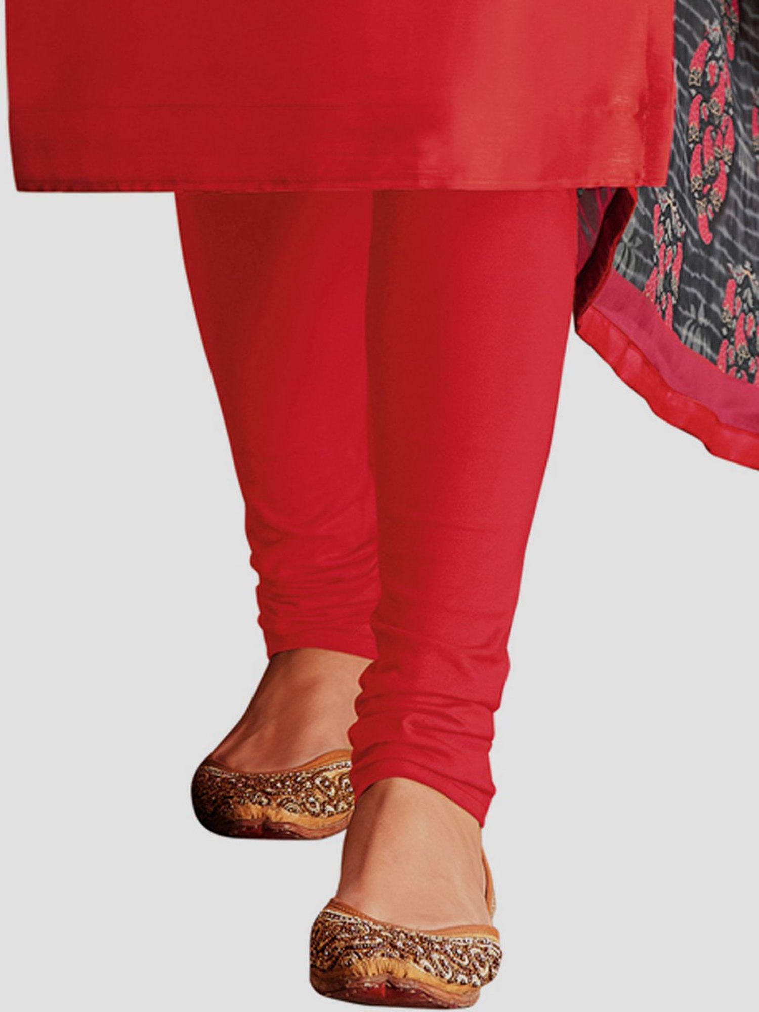 Saree Mall Red Embroidered Unstitched Dress Material With Dupatta