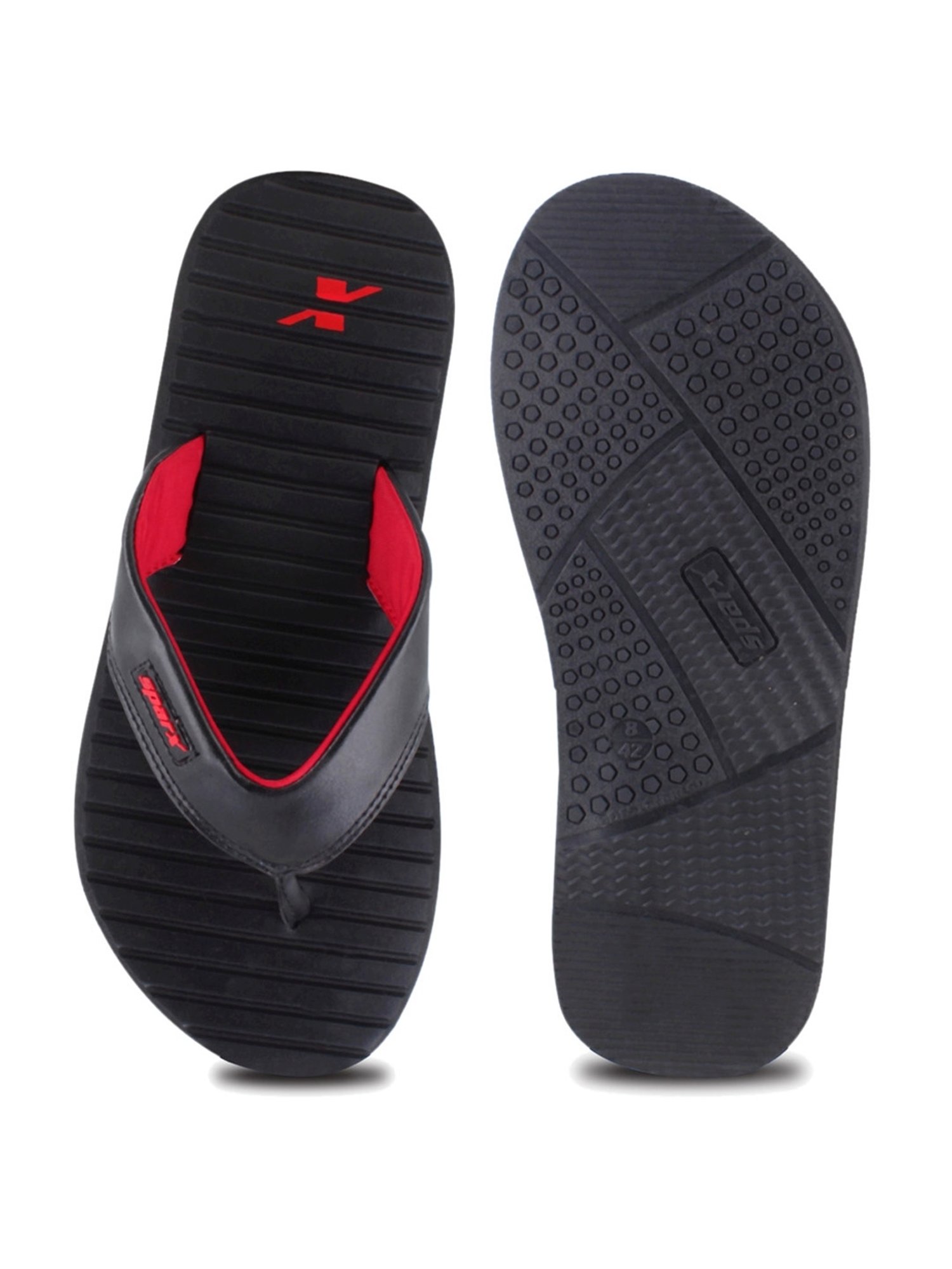 Sparx Men's Black Flip Flops