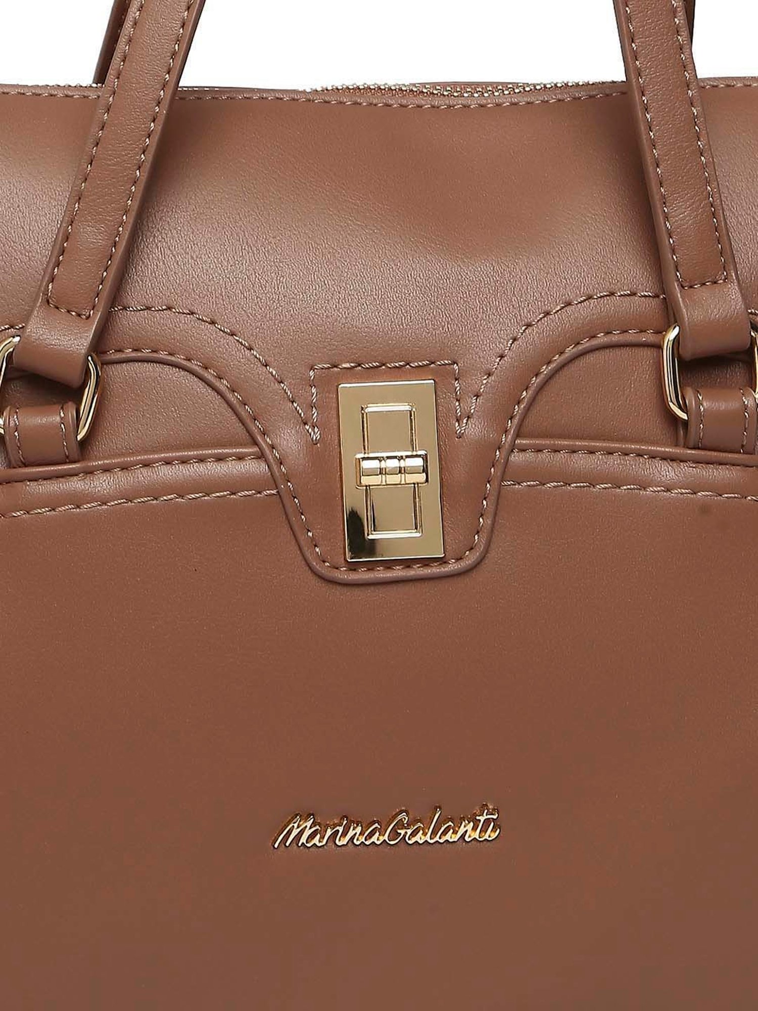 Marina Galanti Brown Solid Medium Shoulder Bag