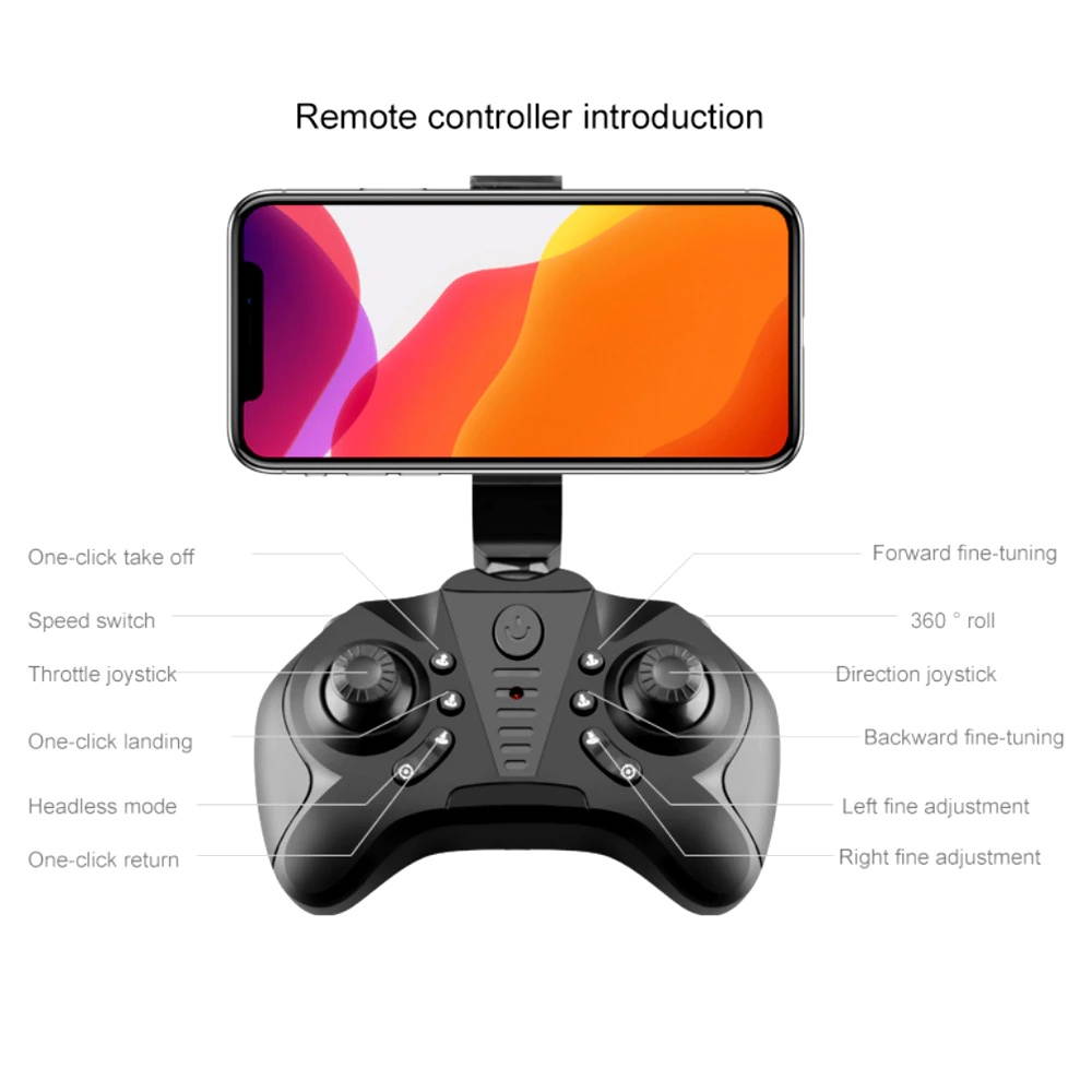 RC Drone with Camera 4K Drone Dual Optical Flow Positioning WiFi FPV Drone Photography Photo Video Track Flight Portable Bag