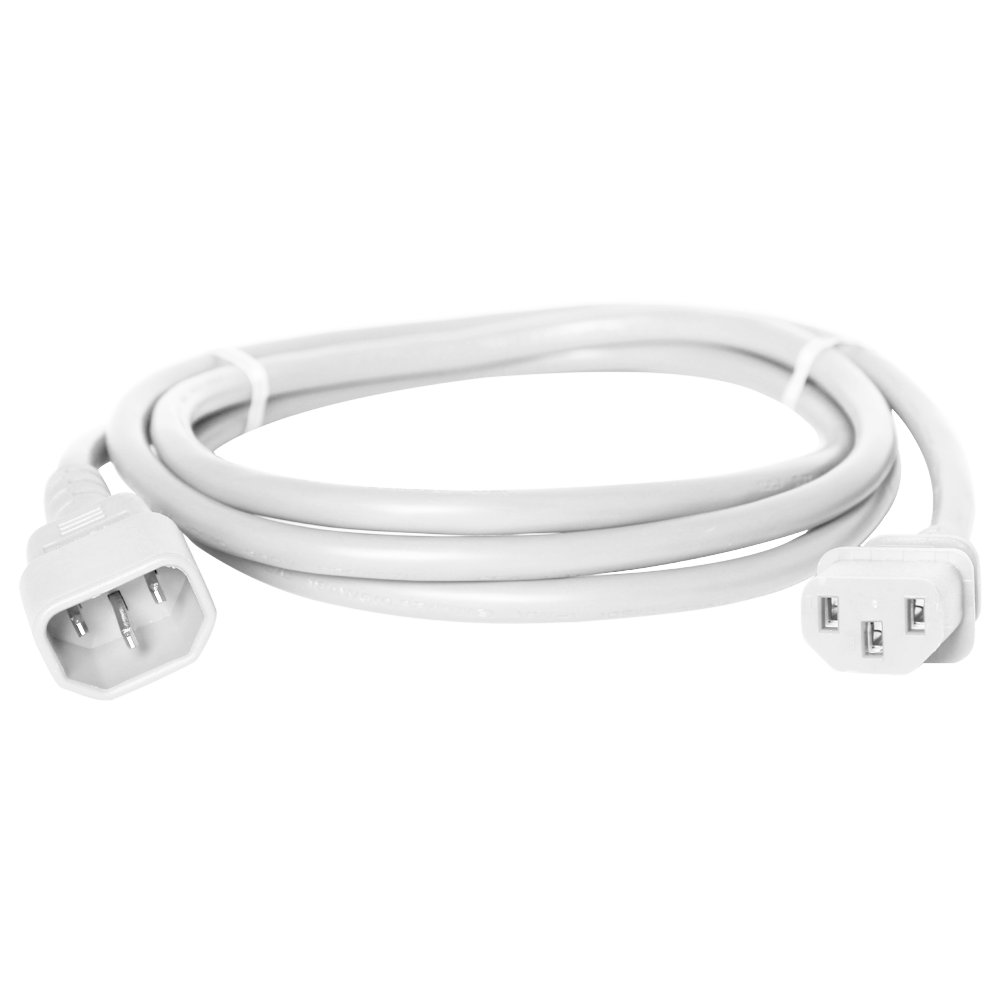 Ironbox C14 to C13 Connector Power Cord - Blue - 1 Foot - 15A/250V - 14/3 SJT - IBX-2806-01