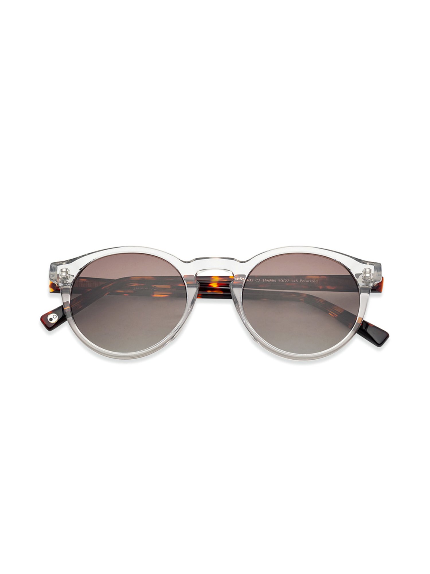 John Jacobs JJ S12432 Brown Polarized Round Sunglasses