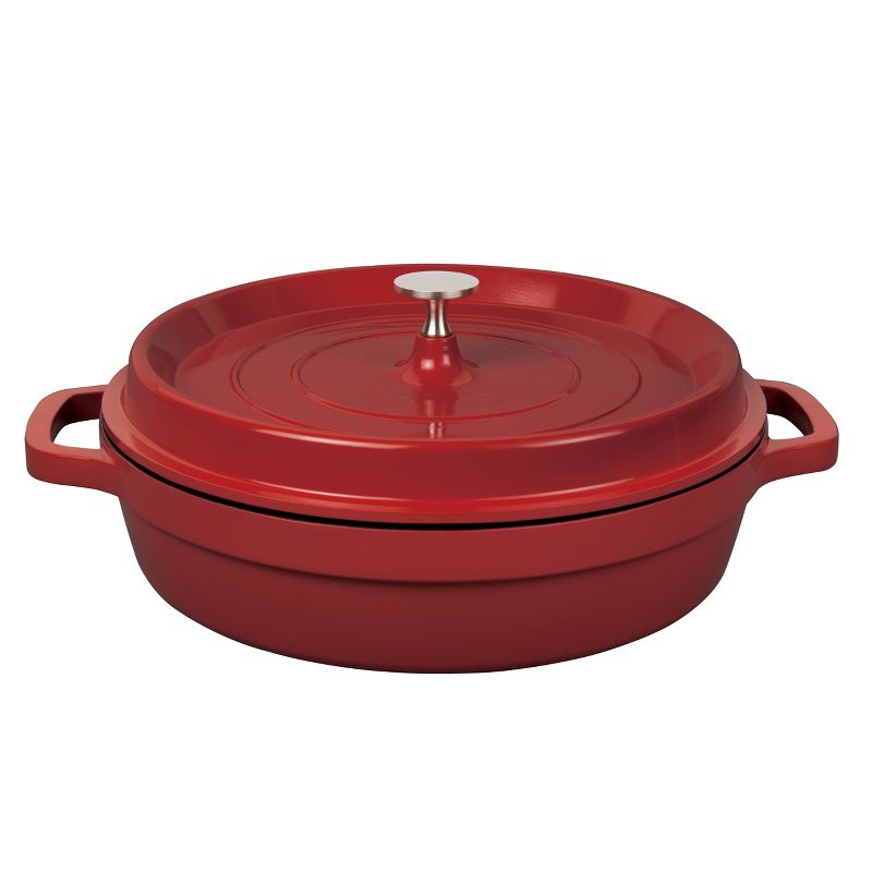 MasterPan 4qt Non-Stick Cast Aluminum Dutch Oven Red