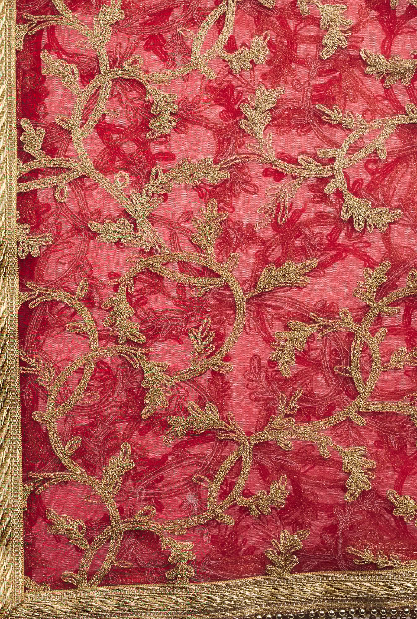 Stylum Red Plain Dupatta