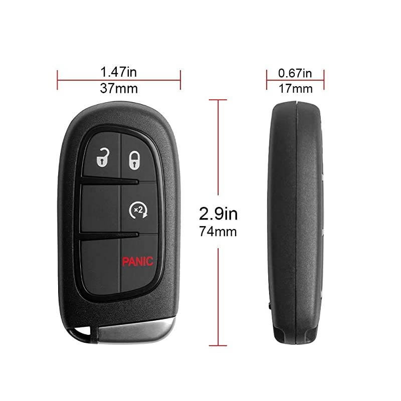 1X Smart Keyless Entry Remote Start Car Alarm Key Fob for 20132018 Ram 1500 2500 3500 GQ454T