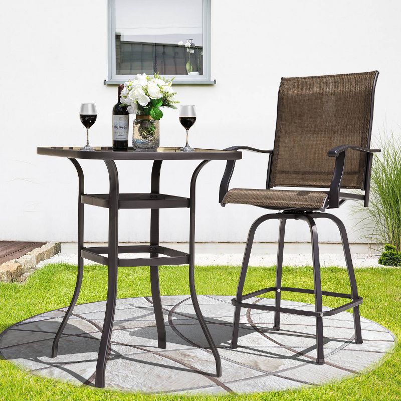 Iron Swivel Bar Stools - Nuu Garden