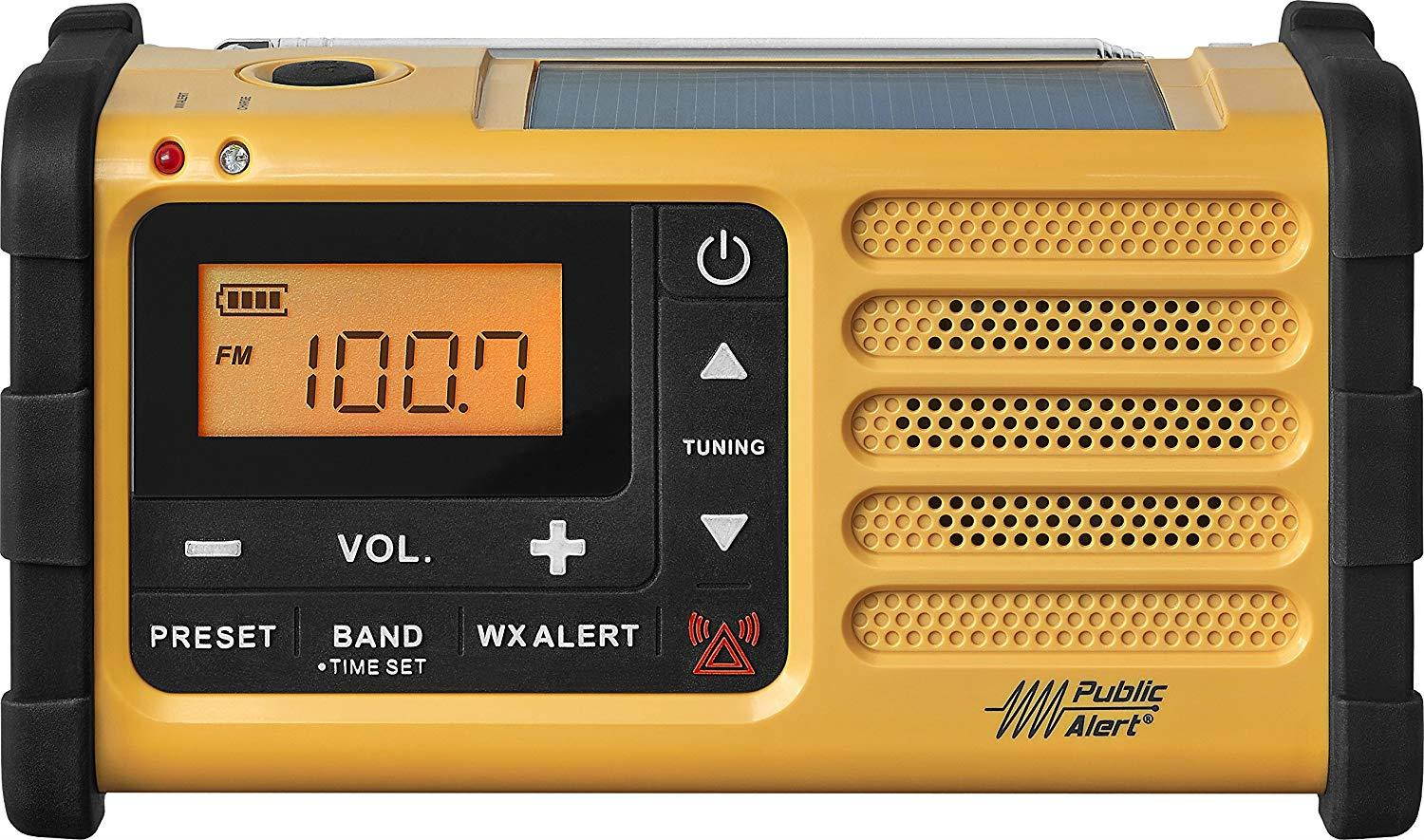 Sangean MMR-88 AM/FM/Weather+Alert Emergency Radio. Solar/Hand Crank/USB/Flashlight, Siren, Smartphone Charger