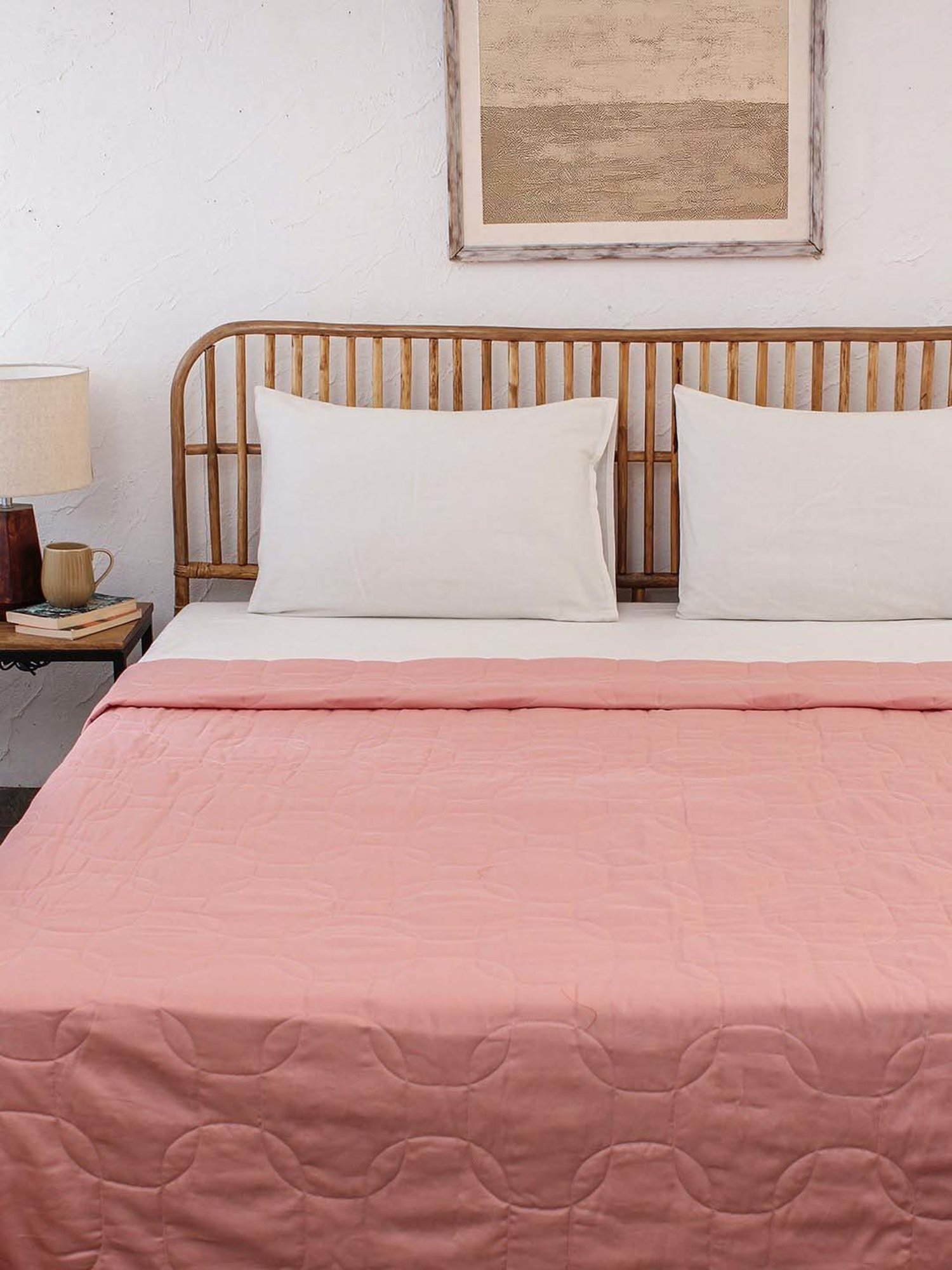 DDECOR Live beautiful Geometric Insignia Dove 210 TC Cotton Comforters - Set of 3