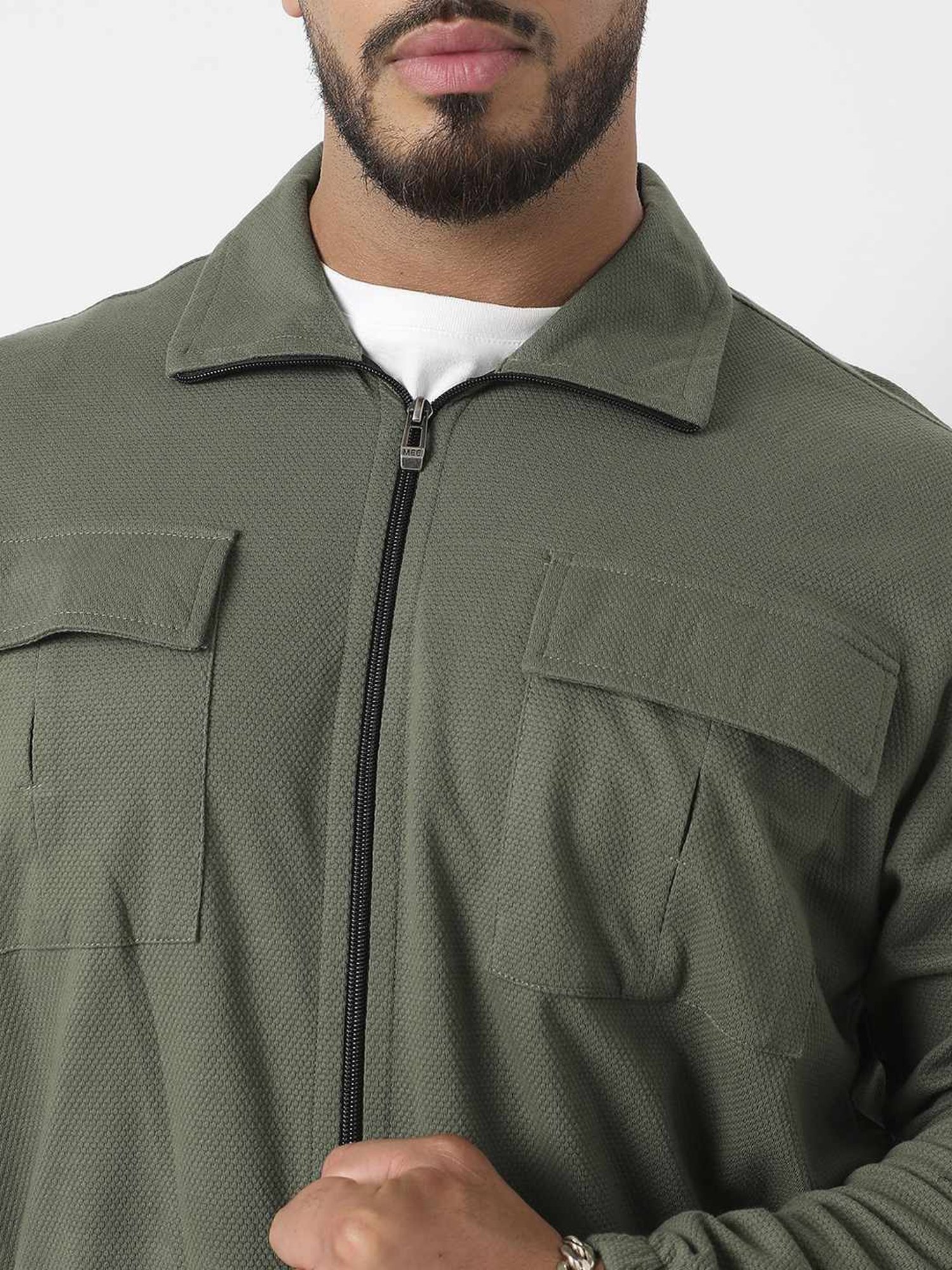 Instafab Plus Olive Green Regular Fit Plus Size Tracksuit