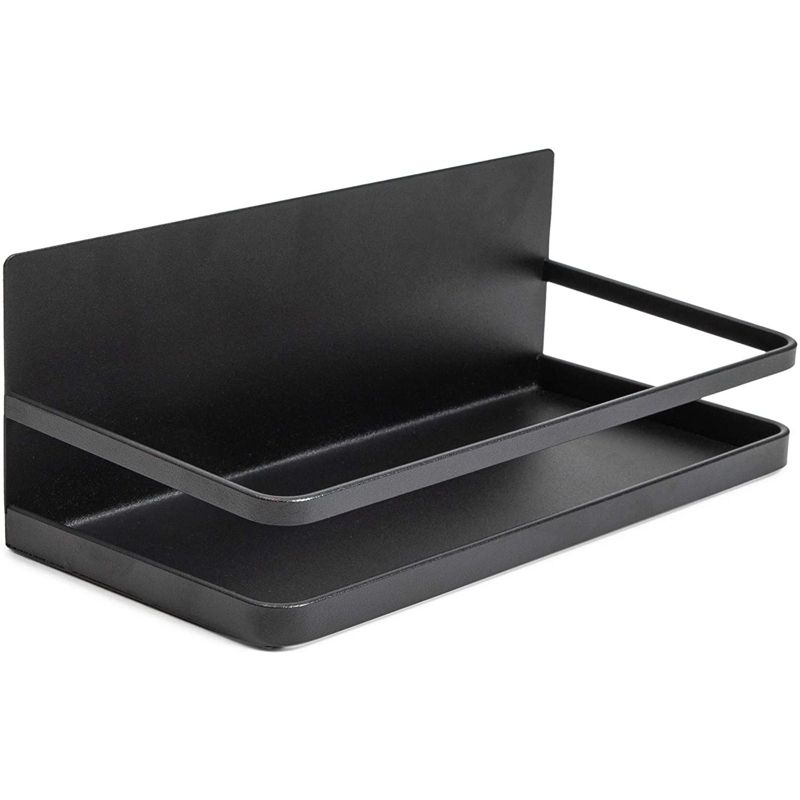 Farmlyn Creek Black Magnetic Spice Rack for Kitchen Refrigerator (9.6 x 4.4 x 3.4 Inches)