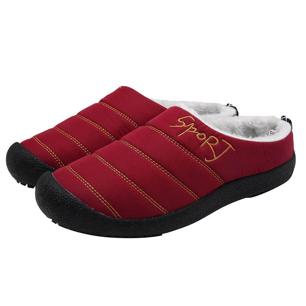Shusuen Women's House Slippers Comfort Fuzzy Winter Home Shoes Slip On Indoor Outdoor Anti Slip Slippers