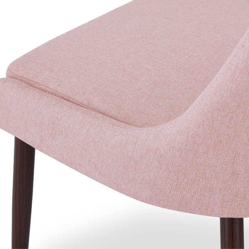 Set of 2 Roman Mid Century Dining Chair Pink - Poly & Bark